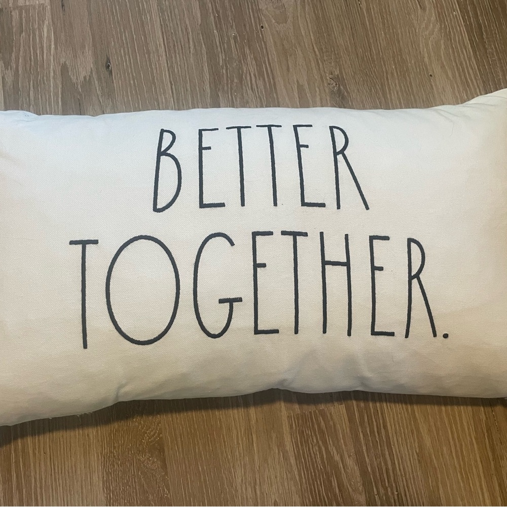 Rae Dunn White 'Better Together' Pillow
